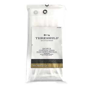 NEW Threshold Clear Shower Curtain Liner Medium Weight PEVA